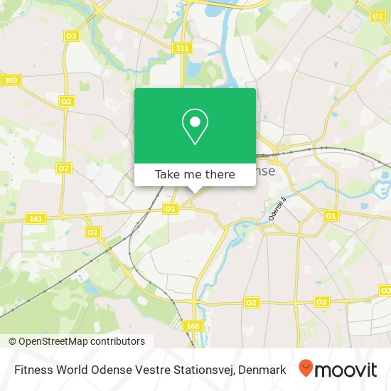 Fitness World Odense Vestre Stationsvej map