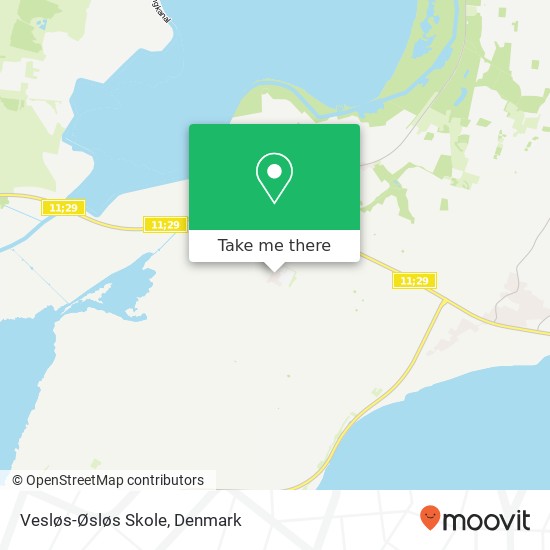 Vesløs-Øsløs Skole map