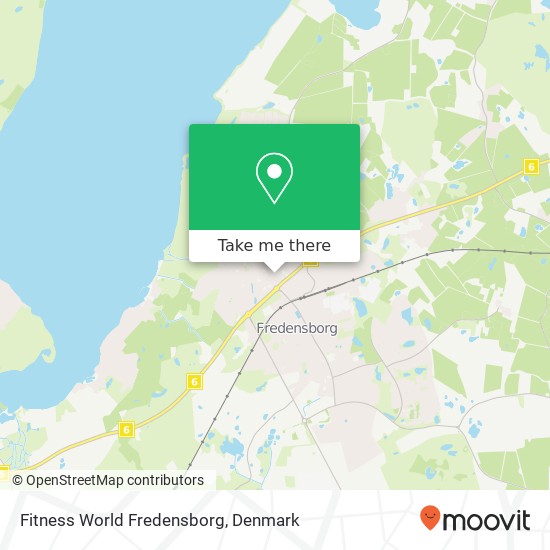 Fitness World Fredensborg map