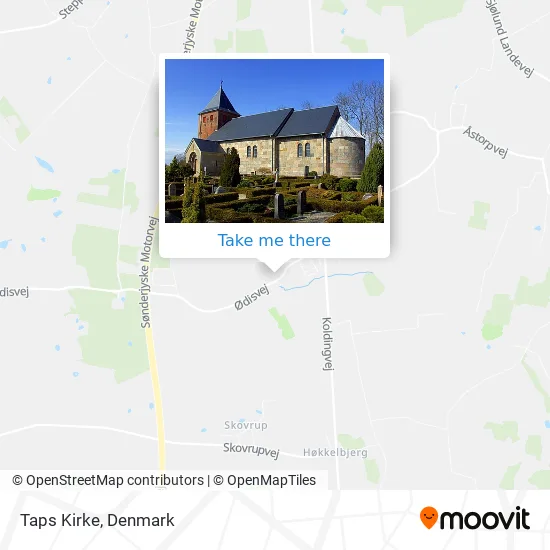 Taps Kirke map