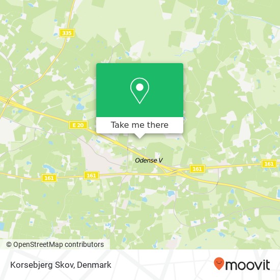Korsebjerg Skov map