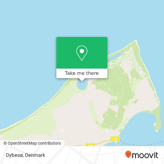 Dybesø map