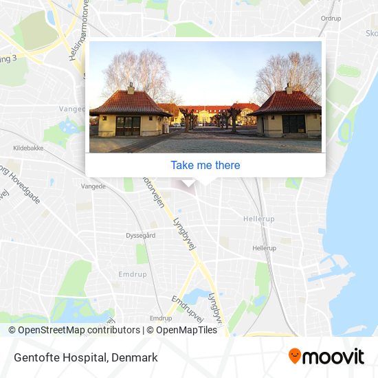 Gentofte Hospital map