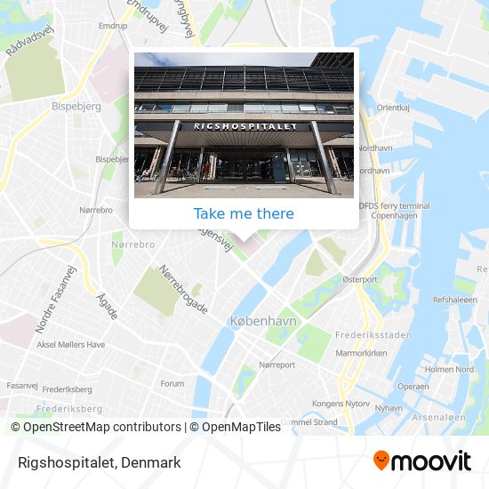 Rigshospitalet map