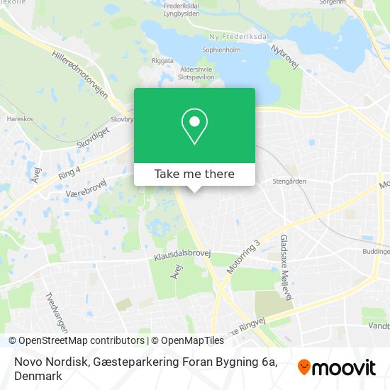 Novo Nordisk, Gæsteparkering Foran Bygning 6a map