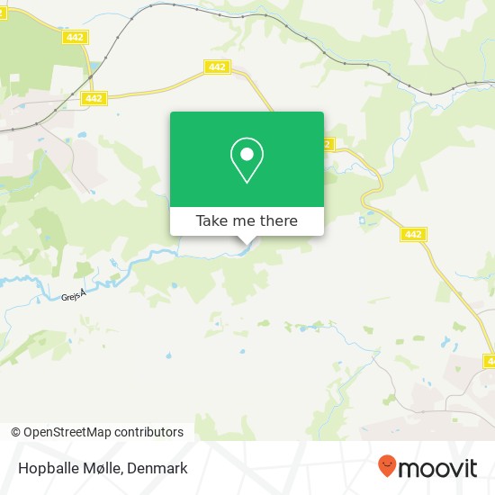 Hopballe Mølle map