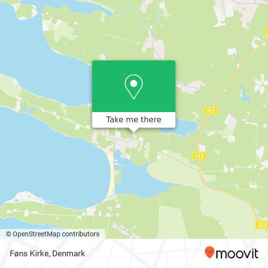 Føns Kirke map