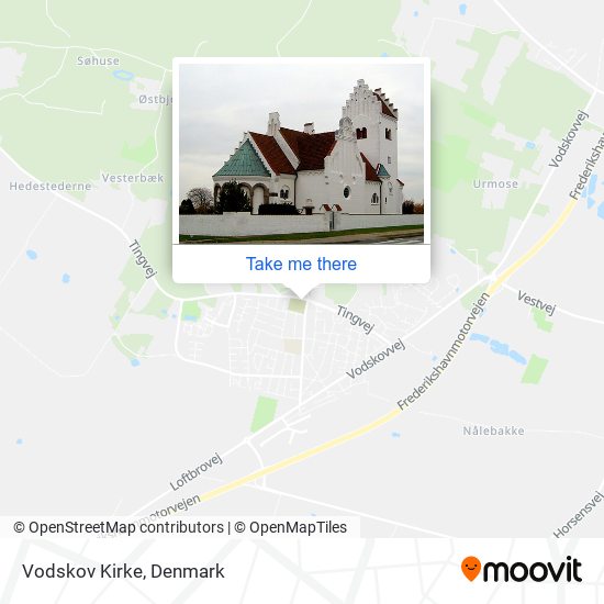 Vodskov Kirke map