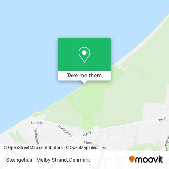 Stængehus - Melby Strand map