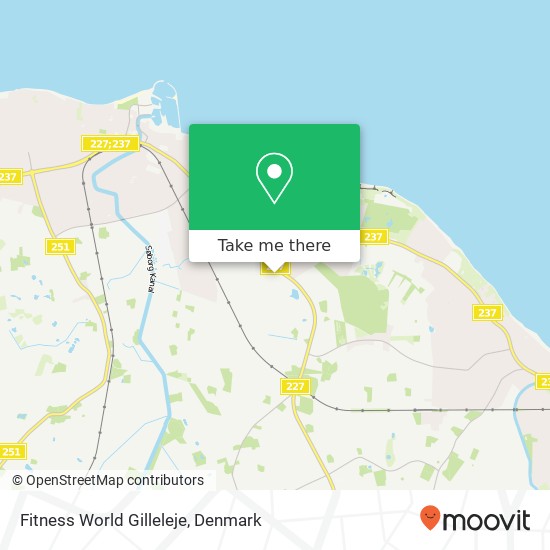 Fitness World Gilleleje map