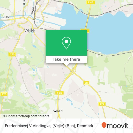 Fredericiavej V Vindingvej (Vejle) (Bus) map