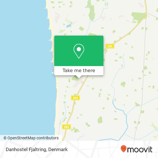 Danhostel Fjaltring map