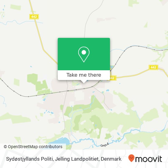 Sydøstjyllands Politi, Jelling Landpolitiet map