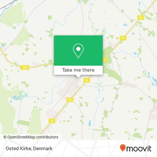 Osted Kirke map