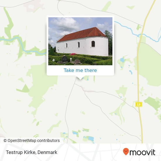 Testrup Kirke map