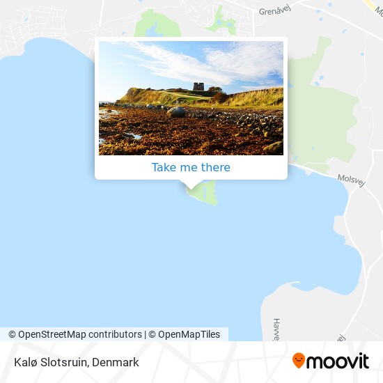 Kalø Slotsruin map