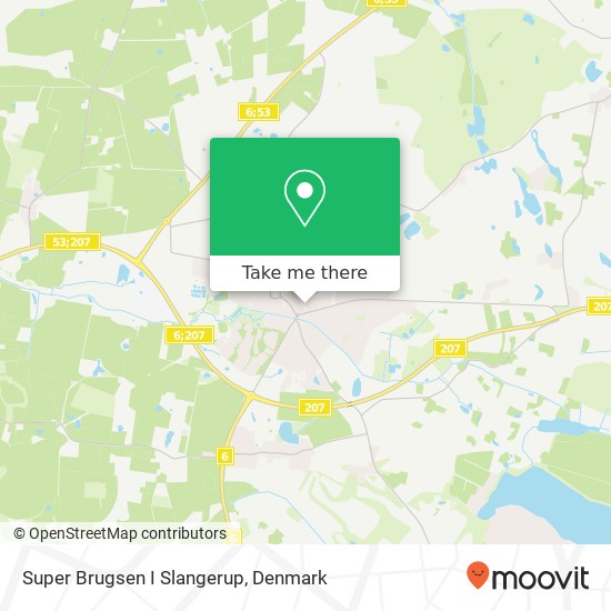 Super Brugsen I Slangerup map