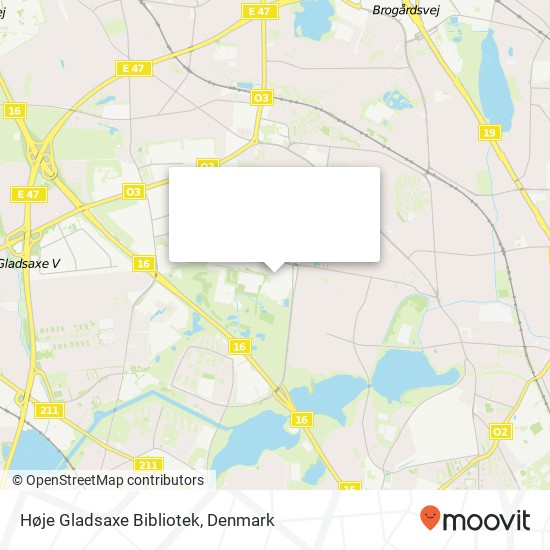 Høje Gladsaxe Bibliotek map