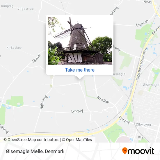 Ølsemagle Mølle map