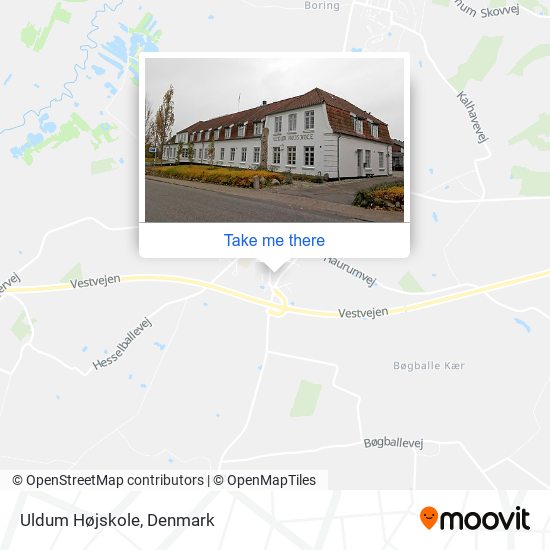 Uldum Højskole map