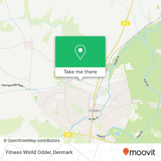 Fitness World Odder map