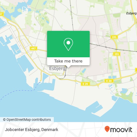 Jobcenter Esbjerg map