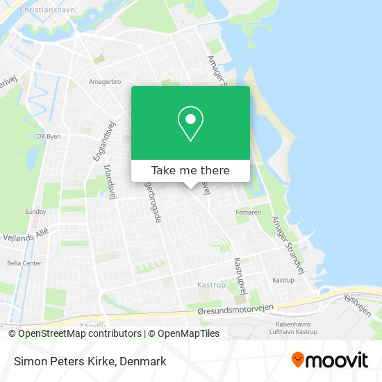 Simon Peters Kirke map