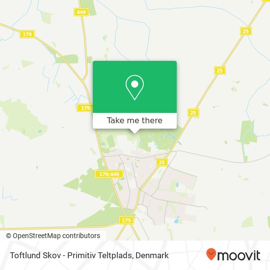 Toftlund Skov - Primitiv Teltplads map