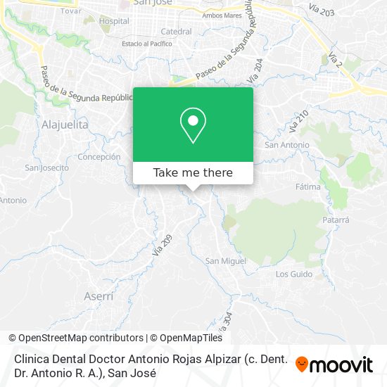 Clinica Dental Doctor Antonio Rojas Alpizar (c. Dent. Dr. Antonio R. A.) map