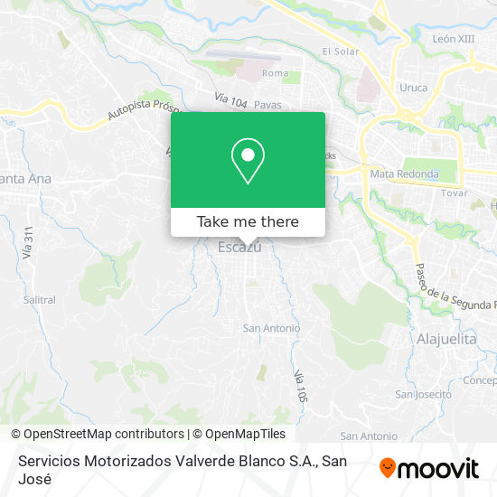 Mapa de Servicios Motorizados Valverde Blanco S.A.