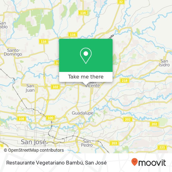Restaurante Vegetariano Bambú map