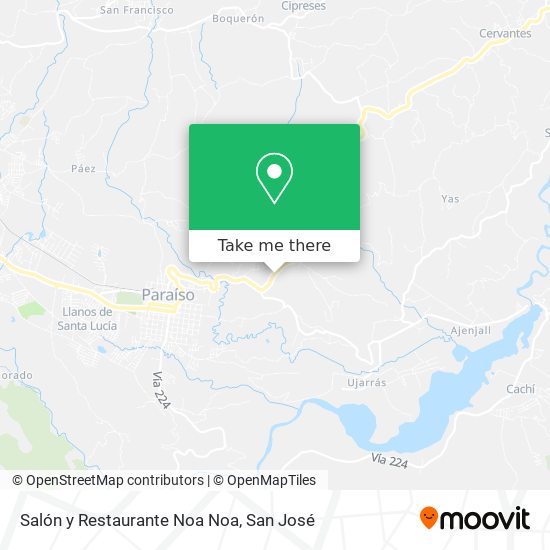 Mapa de Salón y Restaurante Noa Noa