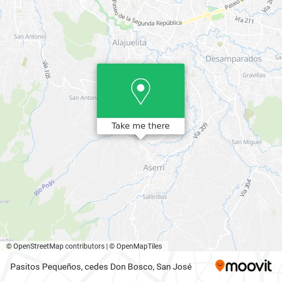 Pasitos Pequeños, cedes Don Bosco map