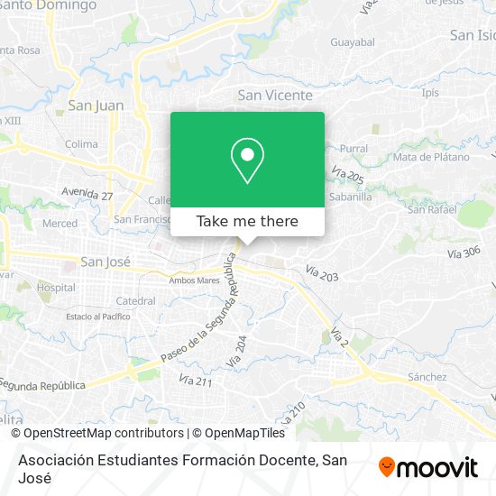 Mapa de Asociación Estudiantes Formación Docente