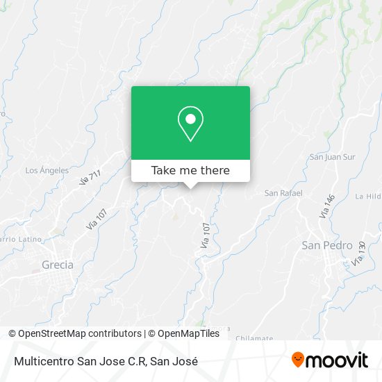 Mapa de Multicentro San Jose C.R