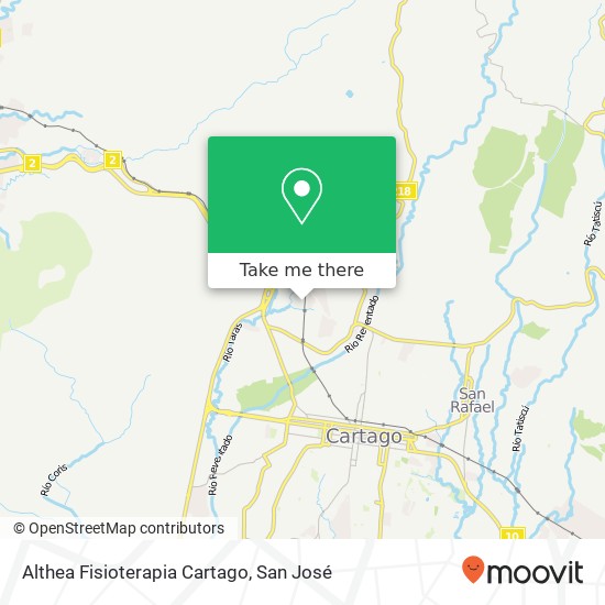 Mapa de Althea Fisioterapia Cartago