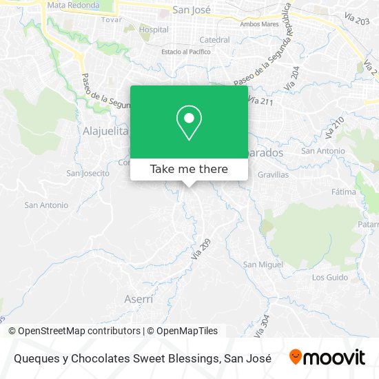 Queques y Chocolates Sweet Blessings map