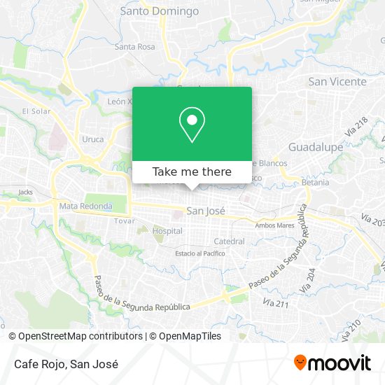 Cafe Rojo map