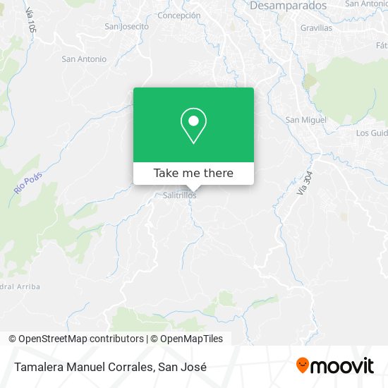 Tamalera Manuel Corrales map
