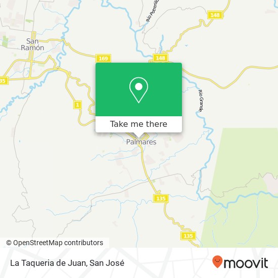 La Taqueria de Juan map