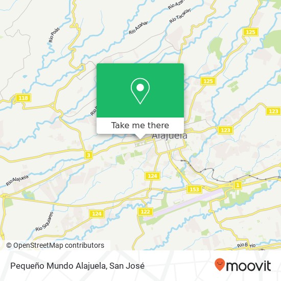 Pequeño Mundo Alajuela map