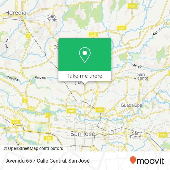 Avenida 65 / Calle Central map