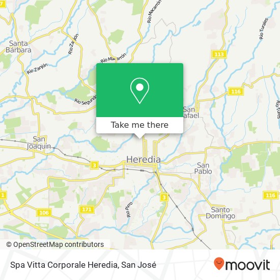 Spa Vitta Corporale Heredia map