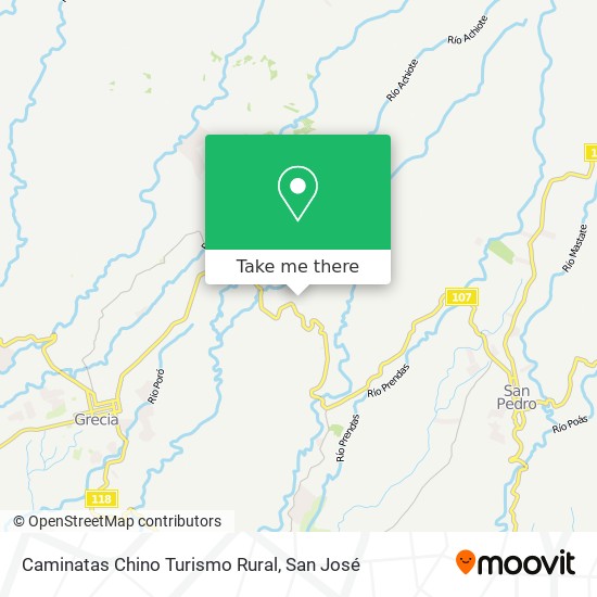 Mapa de Caminatas Chino Turismo Rural