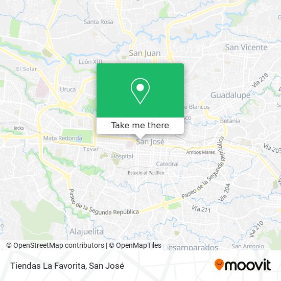 Tiendas La Favorita map