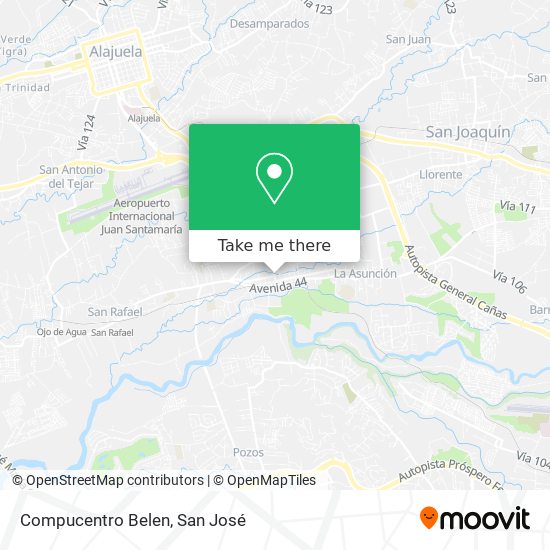 Compucentro Belen map