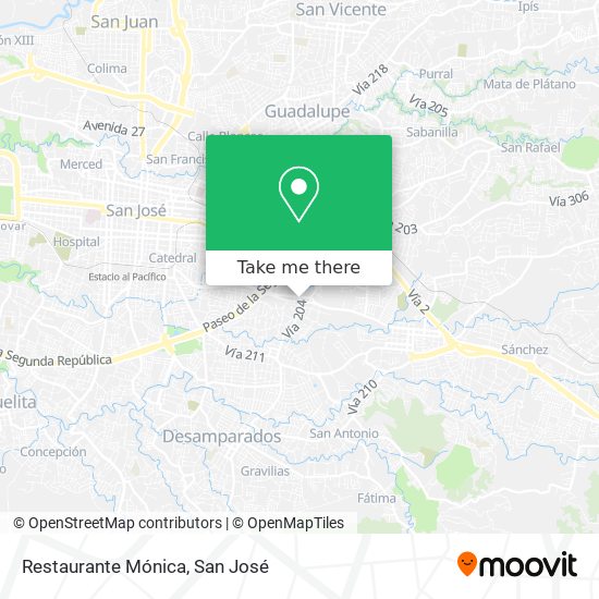 Mapa de Restaurante Mónica