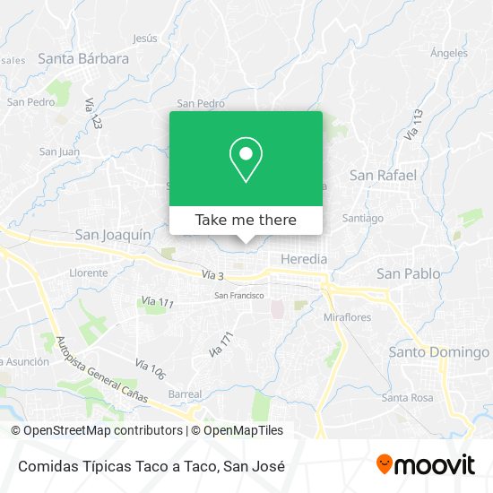 Comidas Típicas Taco a Taco map