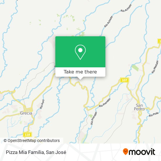 Mapa de Pizza Mia Familia