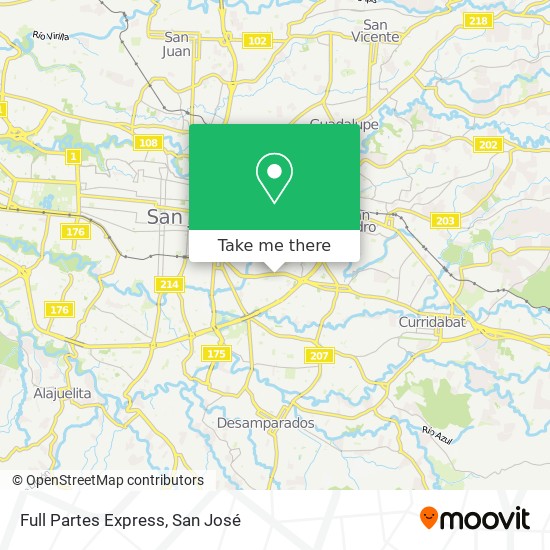 Full Partes Express map